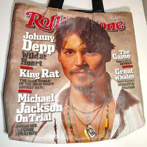 Rolling Stone Johnny Depp Magazine Bag Cover 2005 Tote Shoulder Bag Vinyl
